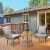 Peaktop Patio Furniture Set Table & 2 Chairs Wicker Bistro Set Brown PT-OF0008 Perspective: top