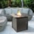 Peaktop Outdoor Square 30  Propane Gas Fire Pit with Steel Base HF45701AA-S Perspective: top