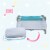Baby Doll 3-in-1 Doll Stroller Set Pretend Play Dolls Stroller Kids Christmas Gift, Blue Perspective: top