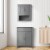 Elegant Home Fashions Wooden Bathroom Floor Freestanding Storage Cabinet Space Saver, Gray Perspective: top