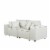 Elson Beige Loveseat with 4 Pillows in Beige Linen Fabric Sofa Couch Perspective: top