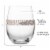 Aisle26 Stemless Wine Glasses with Silver Rhinestone Design, Set of 2 Perspective: top