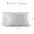 Cheer Collection Set of 2 Decorative White Square Accent Throw Pillows and Insert Perspective: top