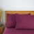 LuxClub Eggplant King 2PC Rayon From Bamboo Solid Performance Pillowcase Set Perspective: top