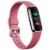 Fitbit Luxe Platinum Fitness Tracker with Orchid Band Perspective: top