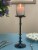 Vibhsa Large Pillar Candle Holder - Glossy Black Perspective: top