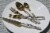 Vibhsa Designer Gold Flatware 5 Piece Place Setting Twisted Perspective: top