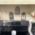 Set of 3 Black Cast Iron Gothic Cathedral Window Design Kitchen Trivets Perspective: top
