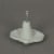 Set of 6 White Cast Iron Scallop Sea Shell Drawer Pulls Nautical Cabinet Knobs - White Perspective: top