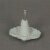 Set of 6 White Cast Iron Scallop Sea Shell Drawer Pulls Nautical Cabinet Knobs - White Perspective: top