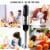 Hand Held Blender Stick 500 WATT Immersion 2 Speed Turbo Mixer 2 Titanium Blades Perspective: top
