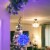 50 LED Hanging Lighted Ball Blue Indoor Outdoor Round Electric Decor Perspective: top