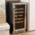 33 Bottle Mini Beverage Refrigerator Glass Door Wine Beer or Water - Stainless Perspective: top