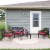 Sunnydaze Coachford Rattan 4-Piece Patio Furniture Set - Red Cushions Perspective: top