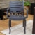 Sunnydaze Illias Plastic Outdoor Patio Arm Chair - Gray Perspective: top