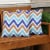 Sunnydaze 2 Square Outdoor Throw Pillow Covers - 17-Inch - Chevron Bliss Perspective: top