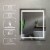 Superior 30 in. W x 36 in. H Frameless Anti-Fog Wall Bathroom LED Vanity Mirror in Silver Perspective: top