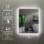 Huron 24.02 in. W x 30 in. H Frameless Anti-Fog Wall Bathroom LED Vanity Mirror in Silver Perspective: top