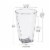 7 oz. Clear Square Bottom Disposable Plastic Cups (500 Cups) Perspective: top
