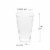 10 oz. Clear Square Plastic Cups (336 Cups) Perspective: top
