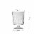 8 oz. Clear Plastic Pedestal Wine Glasses (240 Glasses) Perspective: top