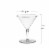 2 oz. Clear Plastic Mini Martini Shot Glasses (192 Glasses) Perspective: top