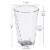 10 oz. Clear Square Bottom Disposable Plastic Cups (500 Cups) Perspective: top