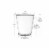 2 oz. Clear Round Plastic Disposable Shot Glasses (1200 Glasses) Perspective: top