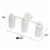 Lalia Home Essentix Contemporary Three Light Metal and Opaque White Glass Shade Vanity Upl Perspective: top