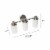 Simple Designs 20.75 Modern 3 Light Metal and Milk White Cylinder Shape Glass Shades with Perspective: top