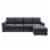 Oadeer Home 106  L-Shaped Fabric Upholstered Modular Sofa with Chaise in Gray Perspective: top