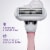 Flamingo Rose 5-Blade Women's Razor with Replacement Razor Blade Cartridge Perspective: top