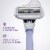 Flamingo Women’s 5 Blade Value Pack Lilac Razor With Refill Cartridges Perspective: top