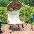 Sunnydaze Shaded Comfort Wicker Outdoor Basket Chair with Cushion - Beige Perspective: top