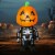 Sunnydaze Pumpkin Head Skeleton Halloween Inflatable Yard Decoration - 4 ft Perspective: top
