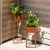 Sunnydaze Modern Simplicity 8.25 Square Planters - 19.75 H and 27 H - Brown Perspective: top