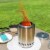 Sunnydaze Tabletop Smokeless Fire Pit with Triple Burn Design - Silver Perspective: top
