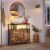 Bestier Buffet Hallway & Living Room Storage Cabinet w/ 3 Drawers, Rustic Brown Perspective: top