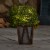 Teamson Home Rounded Artificial Topiary Shrub Pre-Lit Solar Powered LED Lights Perspective: top