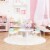 Fantasy Fields - Rainbow Fishnet Play Table & Chairs Kids Furniture - White Perspective: top