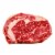 FeedingU Kosher Boneless Ribeye Steak, 4 Steaks, 0.75-1.25 lbs per Steak. Perspective: top