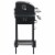 vidaXL Charcoal-Fueled BBQ Grill with Bottom Shelf Black Perspective: top