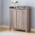 Smart Home Furniture 4-Shelf Contemporary Wood Shoe Cabinet in Dark Taupe Brown Perspective: top