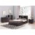Smart Home Furniture 6-Shelf Wood Twin Bookcase Headboard in Red Cocoa Perspective: top
