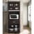 Hodedah Import 70  Tall Top/Bottom Enclosed Kitchen Cabinet w/ Drawer, Chocolate Perspective: top