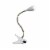 LimeLights Plastic Flossy Flexible Gooseneck LED Clip Lamp in White Perspective: top