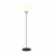 Metal Globe & Stem Floor Lamp in Black - Henn&Hart Perspective: top