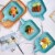 Bruntmor Light Blue 6.5 Square Set Of 4 Porcelain Serving Plates Perspective: top