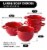 Bruntmor Red 24 Oz x 4 Soup Mug Set - French Onion Soup Cups Perspective: top