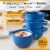 Bruntmor Blue 24 Oz x 4 French Onion Soup Crocks with Handles Perspective: top
